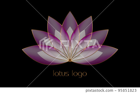 Purple Lotus logo, Flower of Life. Sacred Geometry. Symbol of Harmony and Balance. Sign of purity. Chakra Yoga design vector isolated on black background Purple Lotus logo, Flower of Life. Sacred Geometry. Symbol of Harmony and Balance. Sign of purity. Chakra Yoga design vector isolated on black background 95851823
