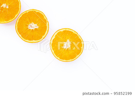 Orange fruit on white background. 95852199