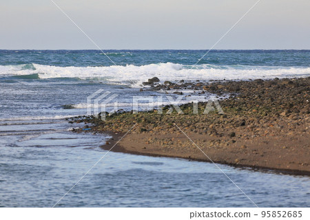 cool waves of the beautiful sea 95852685