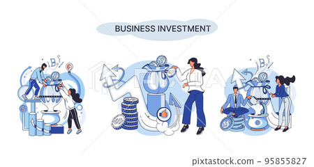 Business investment metaphor. Investment capital profit and income multiplying. Buying shares and funds, modern economy Business investment metaphor. Investment capital profit and income multiplying. Buying shares and funds, modern economy 95855827