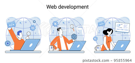 Web development, coding and programming. Creation digital Software mobile, desktop platforms 95855964