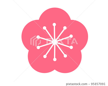 梅花插圖素材 梅花插圖素材 95857091