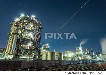 "Kanagawa Prefecture" Kawasaki City Industrial night view 95857528