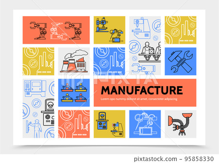 Manufacturing Infographic Concept Manufacturing Infographic Concept 95858330