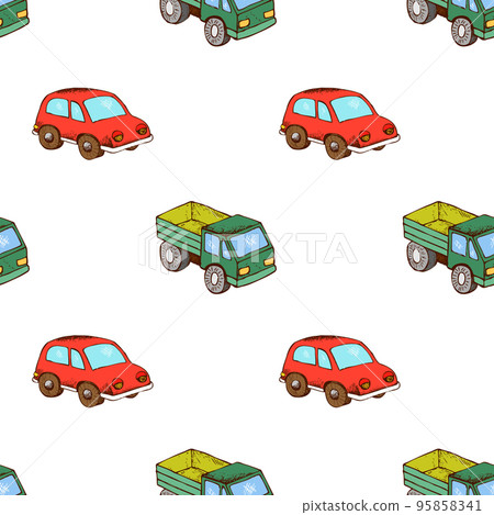 Lorry and car toy pattern seamless 95858341