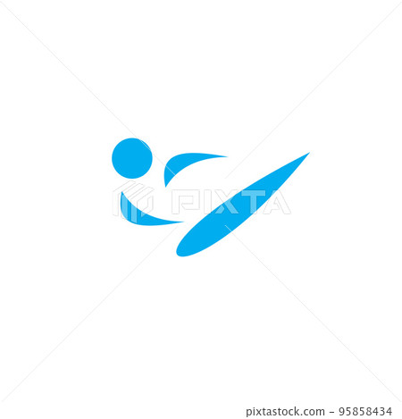 Martial art figher icon symbol logo design 95858434