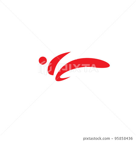 Martial art figher icon symbol logo design 95858436