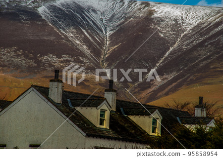 Beautiful mountains Looking through the roof of the house in the Lake District. 95858954