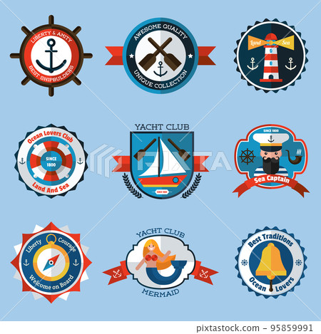 Nautical Labels Set 95859991
