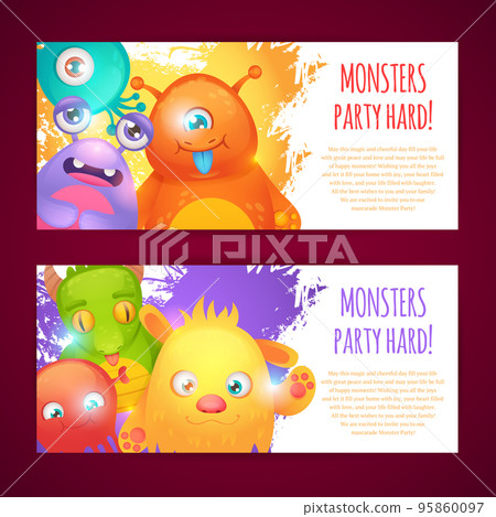Monsters horizontal banners Monsters horizontal banners 95860097
