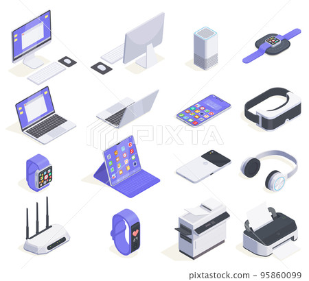 Electronic Accessories Icon Set 95860099