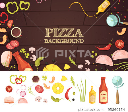 Pizza Cartoon Style Concept 95860154