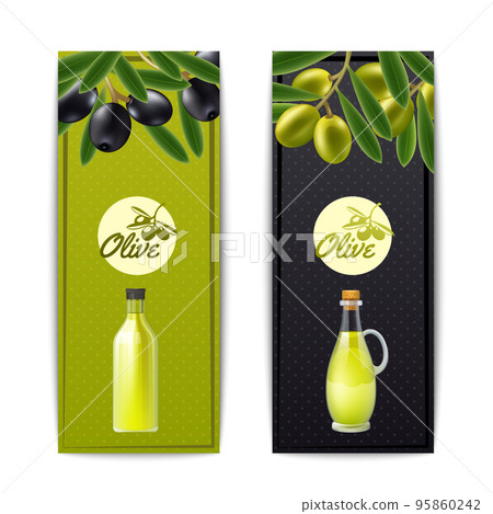 Olive oil vertical banners set Olive oil vertical banners set 95860242