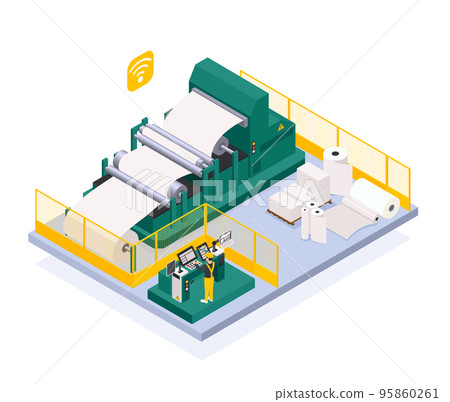 Paper Production Industry Paper Production Industry 95860261