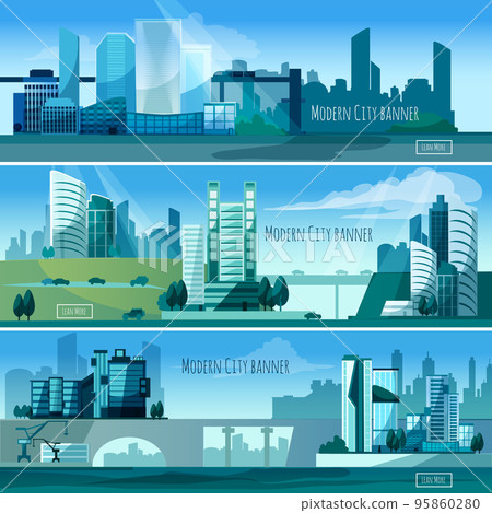 Modern Cityscapes Banners 95860280
