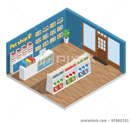 Pet Shop Interior Composition 95860281