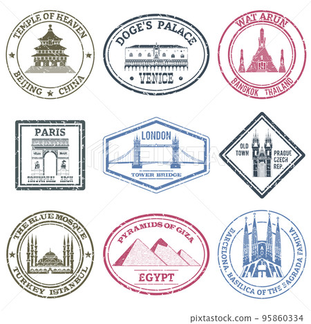 Monuments Stamps Set 95860334