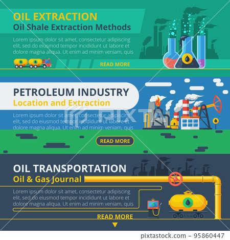 Oil industry banner set Oil industry banner set 95860447