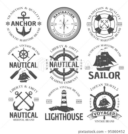 Nautical Emblem Set 95860452