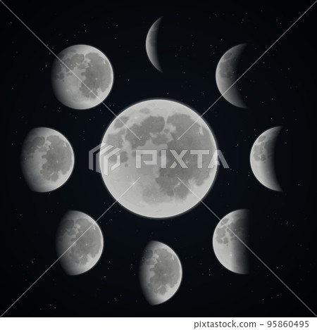Moon phase set 95860495