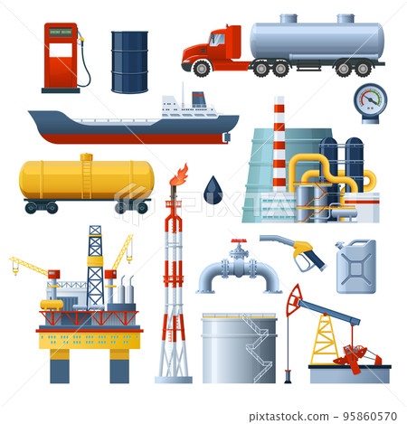 Oil Industry Elements Set Oil Industry Elements Set 95860570
