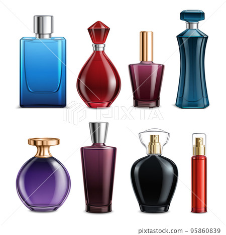 Perfume Colored Glass Bottles 95860839
