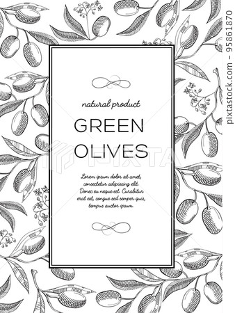 Monochrome Square Frame Composition Sketch 95861870