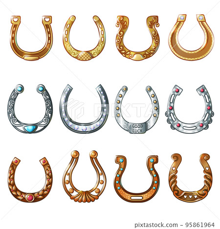Ornate Horseshoes Set Ornate Horseshoes Set 95861964