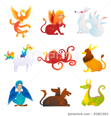 Mythical And Fantastic Creatures Set 95861983
