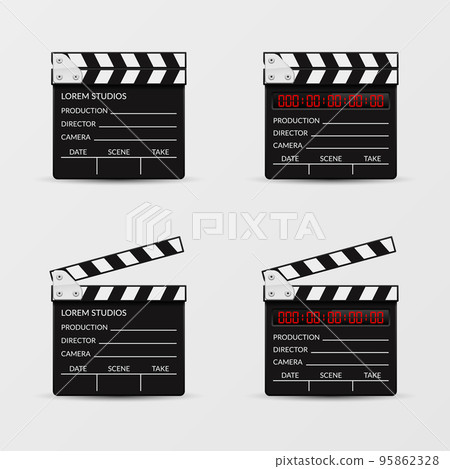 Movie clapperboard vector set Movie clapperboard vector set 95862328