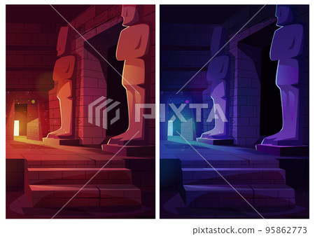 Egypt temple or pyramid interior, game tomb room Egypt temple or pyramid interior, game tomb room 95862773