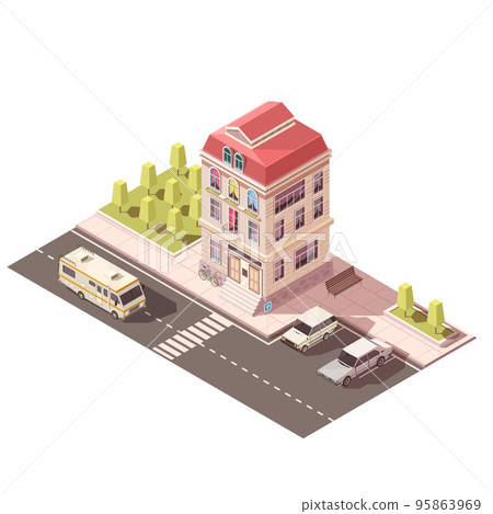 Residential House Isometric Mockup 95863969