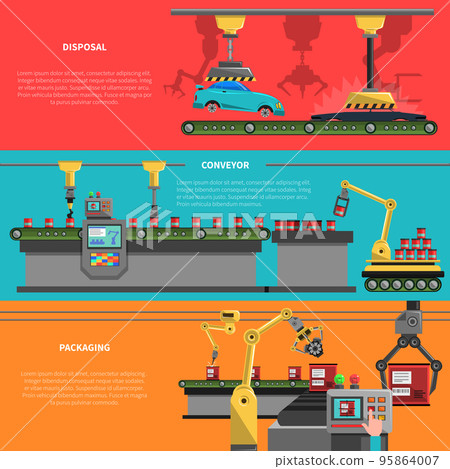 Robot Banners Set 95864007