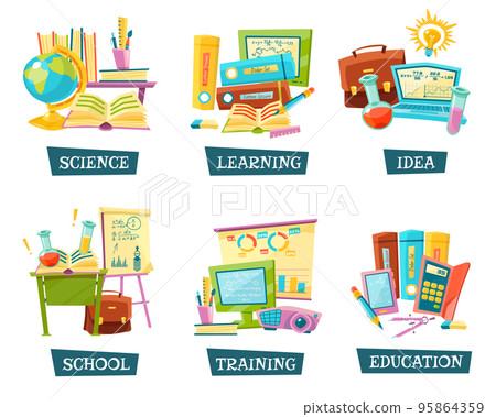 School Training Education Objects Set School Training Education Objects Set 95864359