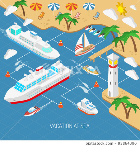 Sea vacation and ships concept 95864390