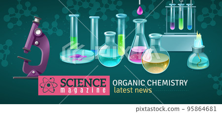 Science Magazine Horizontal Vector Illustration Science Magazine Horizontal Vector Illustration 95864681