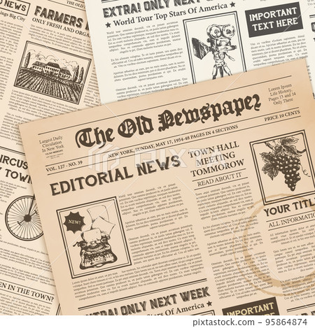 Realistic Vintage papers Background Realistic Vintage papers Background 95864874