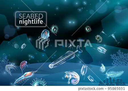 Seabed Cartoon Background 95865031