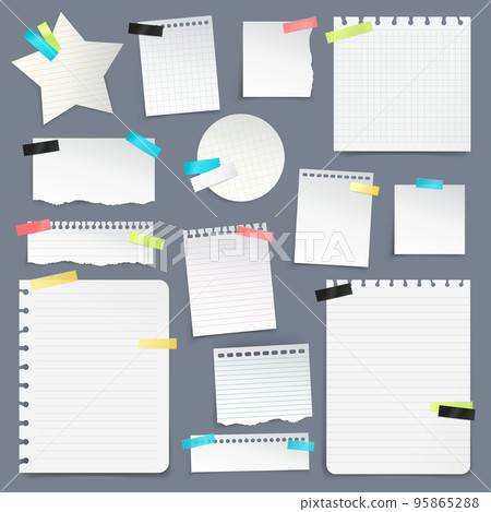 Set of Paper Scraps And Clean Sheets Set of Paper Scraps And Clean Sheets 95865288