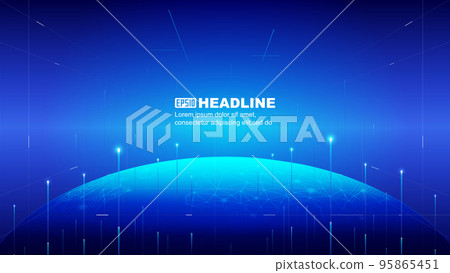 The dawn of the earth and the rising rays internet technology big data background The dawn of the earth and the rising rays internet technology big data background 95865451