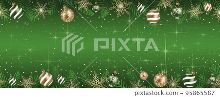 聖誕球無縫背景與文本空間 95865587