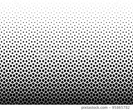 Geometric pattern of black figures on a white background. Seamless in one direction.SCALE method Geometric pattern of black figures on a white background. Seamless in one direction.SCALE method 95865782