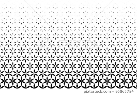 Geometric pattern of black figures on a white background.Seamless in one direction. Geometric pattern of black figures on a white background.Seamless in one direction. 95865784