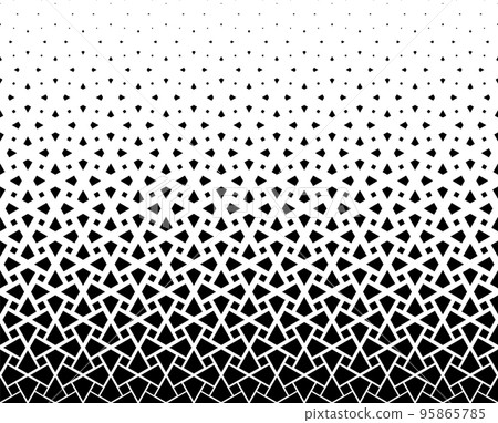 Geometric pattern of black figures on a white background. Seamless in one direction.SCALE method Geometric pattern of black figures on a white background. Seamless in one direction.SCALE method 95865785