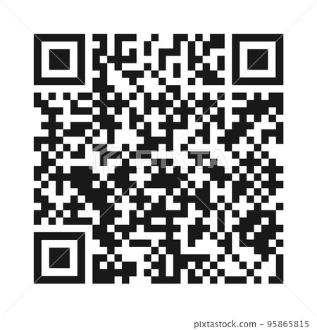 Sample QR code / 2D code - Image of cashless payment / link - 34 cells 95865815