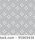 Seamless pattern with paint blots. Black and white abstract drawing. Vector 95869436