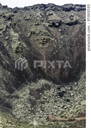 Inside the crater of a volcano La Corona - Lanzarote, Canary Islands, Spain Inside the crater of a volcano La Corona - Lanzarote, Canary Islands, Spain 95869593