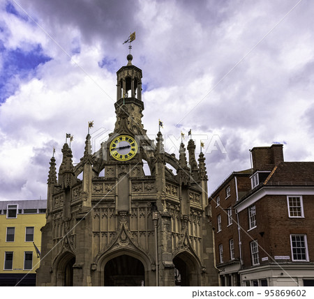 Perpendicular market cross in the centre of the city of Chichester, West Sussex, United Kingdom Perpendicular market cross in the centre of the city of Chichester, West Sussex, United Kingdom 95869602