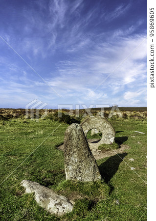 Men-an-Tol known as Men an Toll or Crick Stone - Cornwall, United Kingdom 95869605