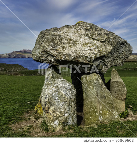 Carreg Samson known as Samson's Stone or Longhouse - Wales, United Kingdom 95869608